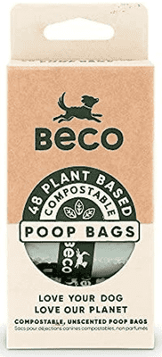 Beco Home Compostable Poop Bags 48 Bags, (4 Rolls of 12)