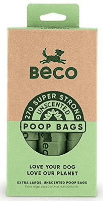 Beco Strong & Large Poop Bags - 270 Bags (18 Rolls of 15)