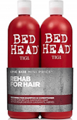 Bed Head by Tigi Urban Antidotes Resurrection Shampoo and Conditioner for Damaged Hair 2 x 750 ml