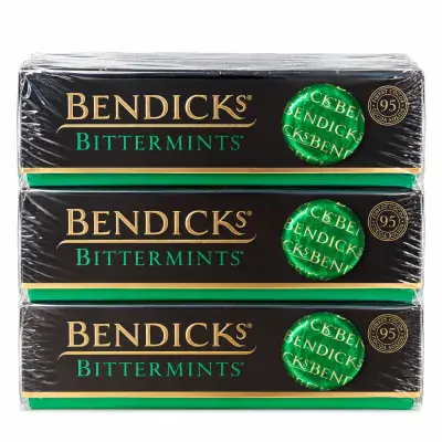Bendicks Bittermints Dark Chocolate Mints, 3 x 200g (33 Pieces)