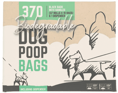 Biodegradable 370 Dog Poop Bags including Dispenser