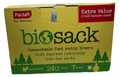 Biosack Compostable Food Caddy Liners 7L, 240 Pack