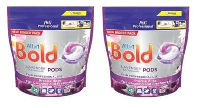 Bold All-in-1 Lavender & Chamomile Laundry Pods, 2 x 50 Washes