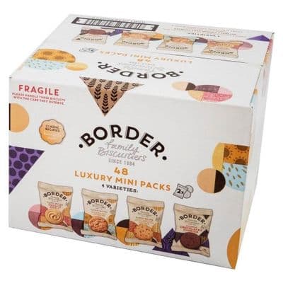 Border Biscuits 48 Luxury Mini 2 Biscuit Packs (4 Varieties)