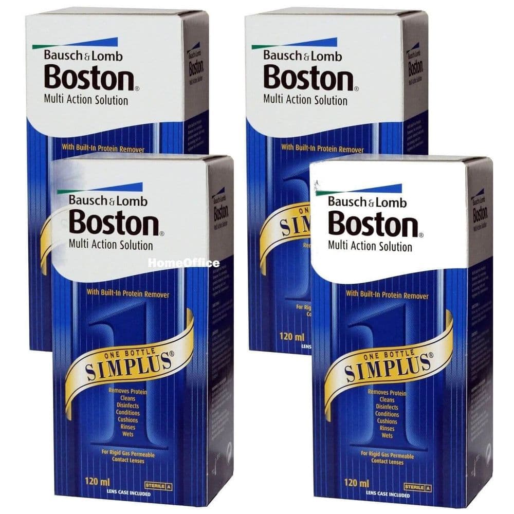 Bosyon Simplex Solution Boston Simplus Multi Action Contact Lens Solution 4 x 120ml