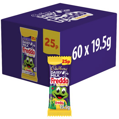 Cadbury Dairy Milk Freddo Chocolate Caramel, (Box of 60)