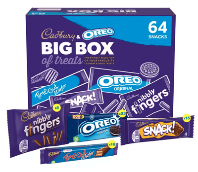 Cadbury & Oreo Big Box of Treats 1.8kg, 64 Snacks