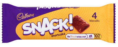 Cadbury Snack Shortcake Chocolate Biscuit 40g (Pack of 36)