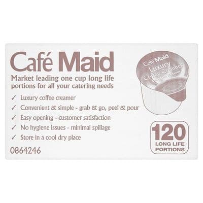 Cafe Maid Luxury Coffee Creamer Pots 12ml Individual Portions Box of 120
