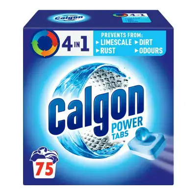 Calgon 4 in 1 Powerball Tabs 75 Pack, Protect from Limescale, Dirt & Odours