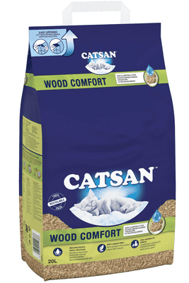 Catsan Wood Comfort Non-Clumping Cat Litter 20L