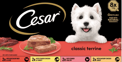 Cesar Classics Terrine - Wet Dog Food for Adult Dogs
