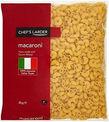 Chef's Larder Durum Wheat Macaroni, 3kg Bag