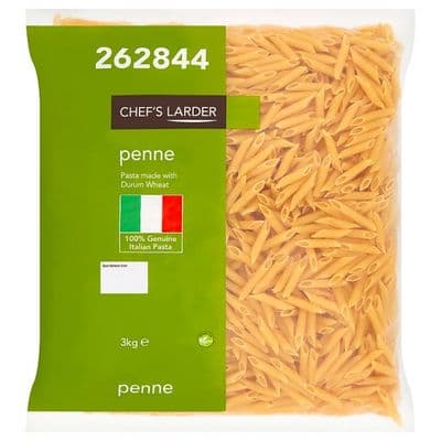 Chef's Larder Durum Wheat Penne Pasta, 3kg Bag
