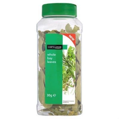 Chef's Larder Whole Bay Leaves 30g - Re-Closable Tub