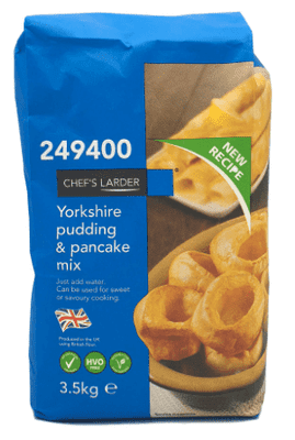 Chef's Larder Yorkshire Pudding & Pancake Mix 3.5kg - New Recipe