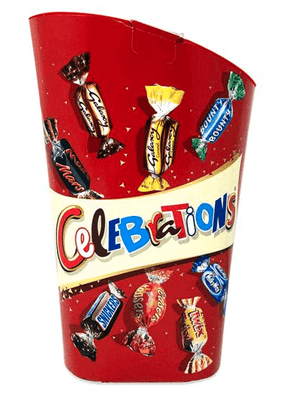 Chocolate Celebrations Large Carton, (Maltesers, Galaxy, Snickers and More), 380g