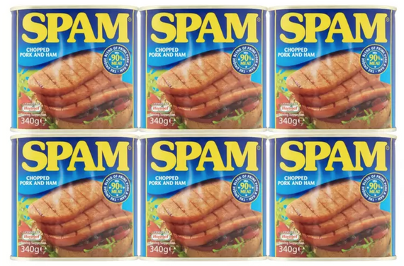 Chopped Pork & Ham, Spam - 6 x 340g