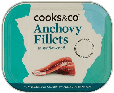 Cooks & Co Anchovy Fillets in Sunflower Oil 365g