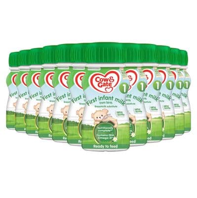 Cow & Gate Breastmilk Substitute, 12 x 200ml Box