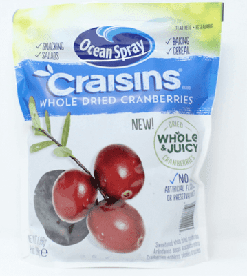 Craisins Ocean Spray  Dried Cranberries Original 1.36Kg Re-Sealable Bag Made USA