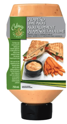 Culinary Treasures Jalapeño Lime Aioli Dipping Sauce 750ml