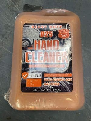 D25 Heavy Duty Industrial Hand Cleaner with Natural Orange Oil & Pumice 5L