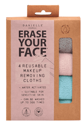 Danielle Creations Face Makeup Removing Cloths, Pastel Set of 4