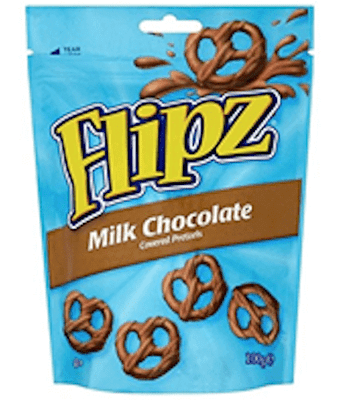 Demet's Flipz Milk Chocolate Pretzels (100g - Pack of 6)