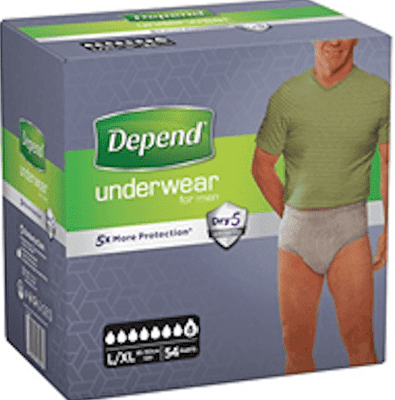 Depend Underwear Absorbent Absorption Super Size L/XL Man – 54 Pants
