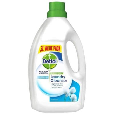 Dettol Anti-Bacterial Laundry Liquid Cleanser Detergent, 3 Litre