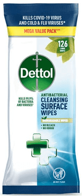 Dettol Antibacterial Surface Cleaning Wipes (126 Wipes)