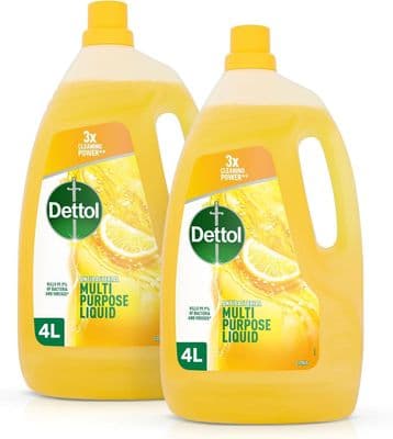 Dettol Complete Clean Citrus Zest Anti-Bacterial Multi Action Cleaner, 2x4L Bottles