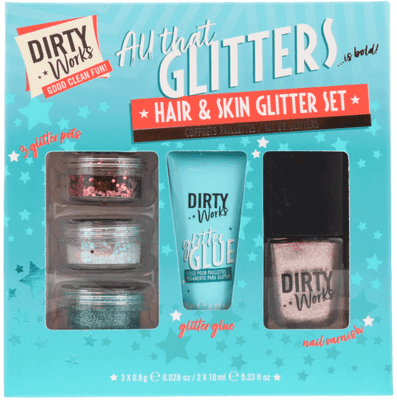 Dirty Works Hair & Skin Glitter Set 5 Piece
