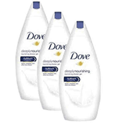 Dove Deeply Nourishing Body Wash 3 x 450ml
