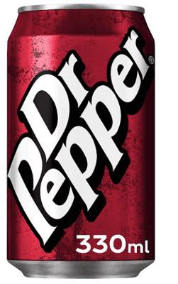 Dr Pepper Fizzy Drinks 24 x 330ml Cans