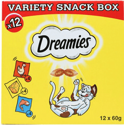 Dreamies Variety Cat Treat Snack Box 12 x 60g