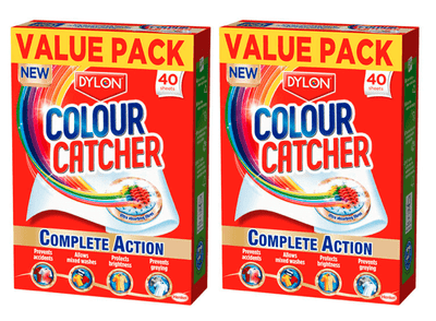 Dylon Colour Catcher Complete Action Laundry Sheets Pack of 2 x 40 Sheets