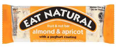 Eat Natural Fruit & Nut Bar Almond & Apricot with a Yoghurt Coating 50g (Box of 12)