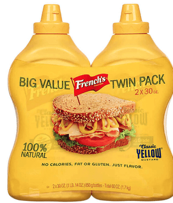 French's Classic Yellow Mustard, 2 x 850g