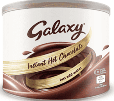 Galaxy Instant Hot Chocolate Drink Powder 1kg Tin (Pack of 5)
