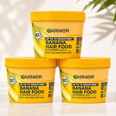 Garnier Ultimate Blends Banana Hair Food Mask 3 × 400ml Multipack