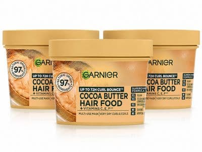 Garnier Ultimate Blends Cacao Butter Hair Food Mask 3 × 400ml Multipack