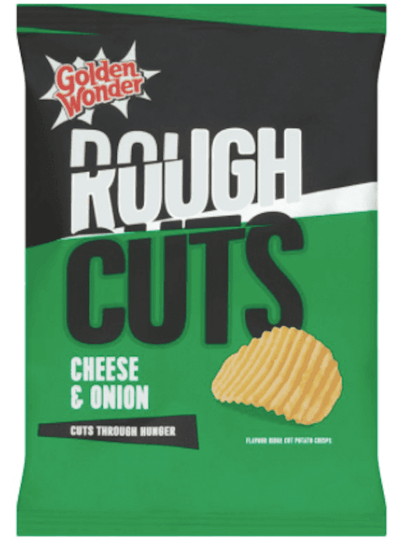 Golden Wonder Rough Cut Cheese & Onion Crisps 47.5g (36 Pack)