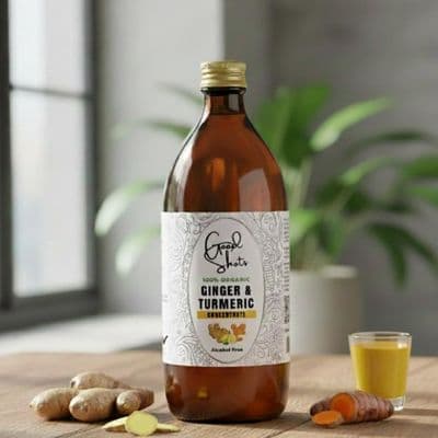 Good Shots 100% Organic Ginger & Turmeric Concentrate Alcohol Free 500 ml