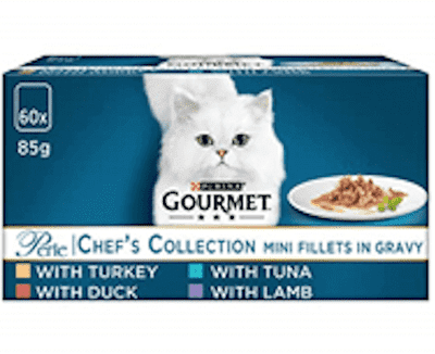 Gourmet Perle Chef's Collection Cat Food in Gravy 60 x 85g