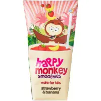 Happy Monkey Strawberry & Banana Smoothies 40 x 180ml | Kids