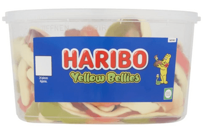 Haribo Giant Snakes Yellow Bellies sweets 768g tub