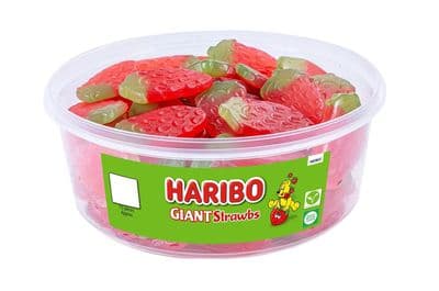 HARIBO Giant Strawbs 140g Strawberry Gummy Candy