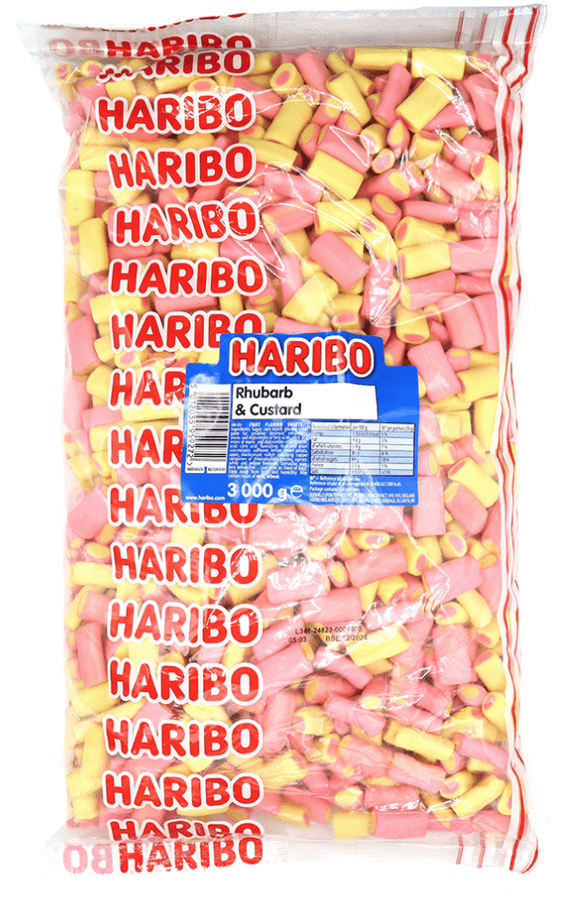 Haribo Rhubarb and Custard Bulk Bag 3Kg